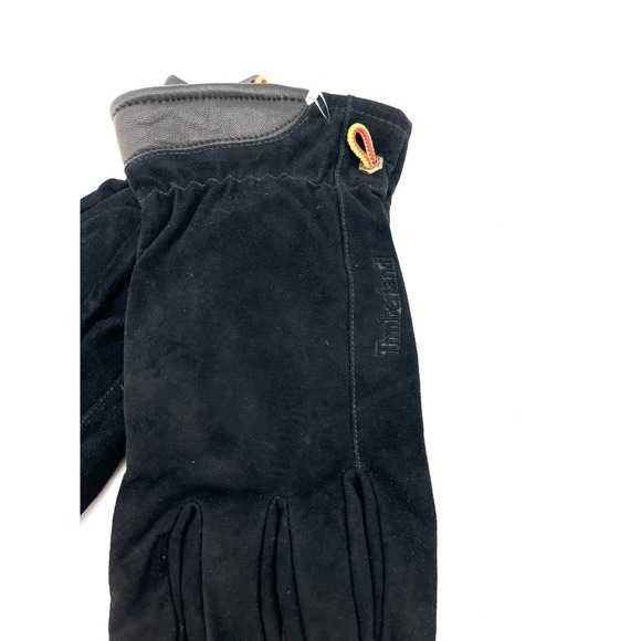 Timberland Men's Black Suede Touch Screen Suede Leather Gloves Large NWOT - Picture 2 of 4